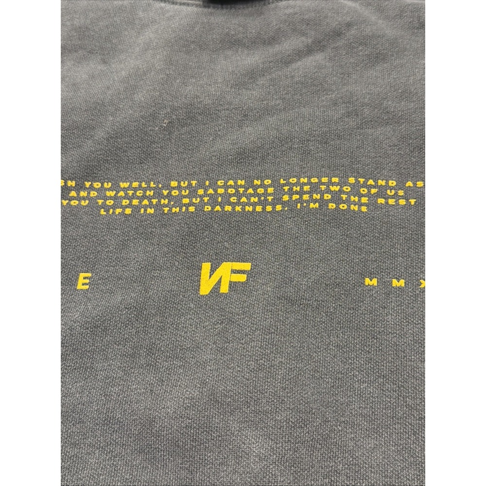 NF Hope Tour Done Running Sweatshirt Heavyweight Size 2XL Gray Official Merch